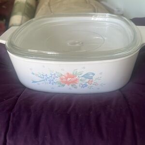 Vintage and RARE Corningware  Glass Casserole Dish Set with Lids